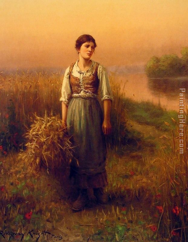 Normandy Maid painting - Daniel Ridgway Knight Normandy Maid art painting